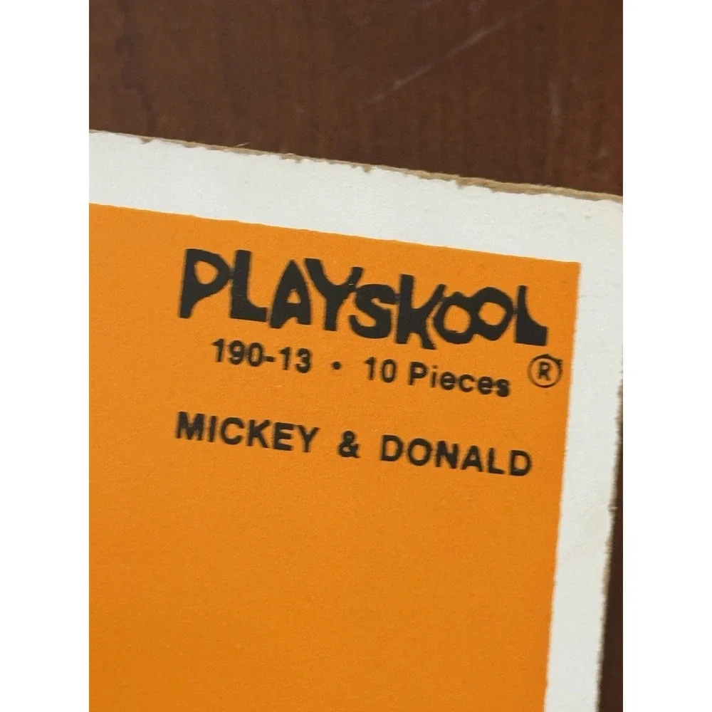 VTG Playskool Disney‎ Wooden Puzzles 70s Made in USA Donald Duck Mickey Mouse